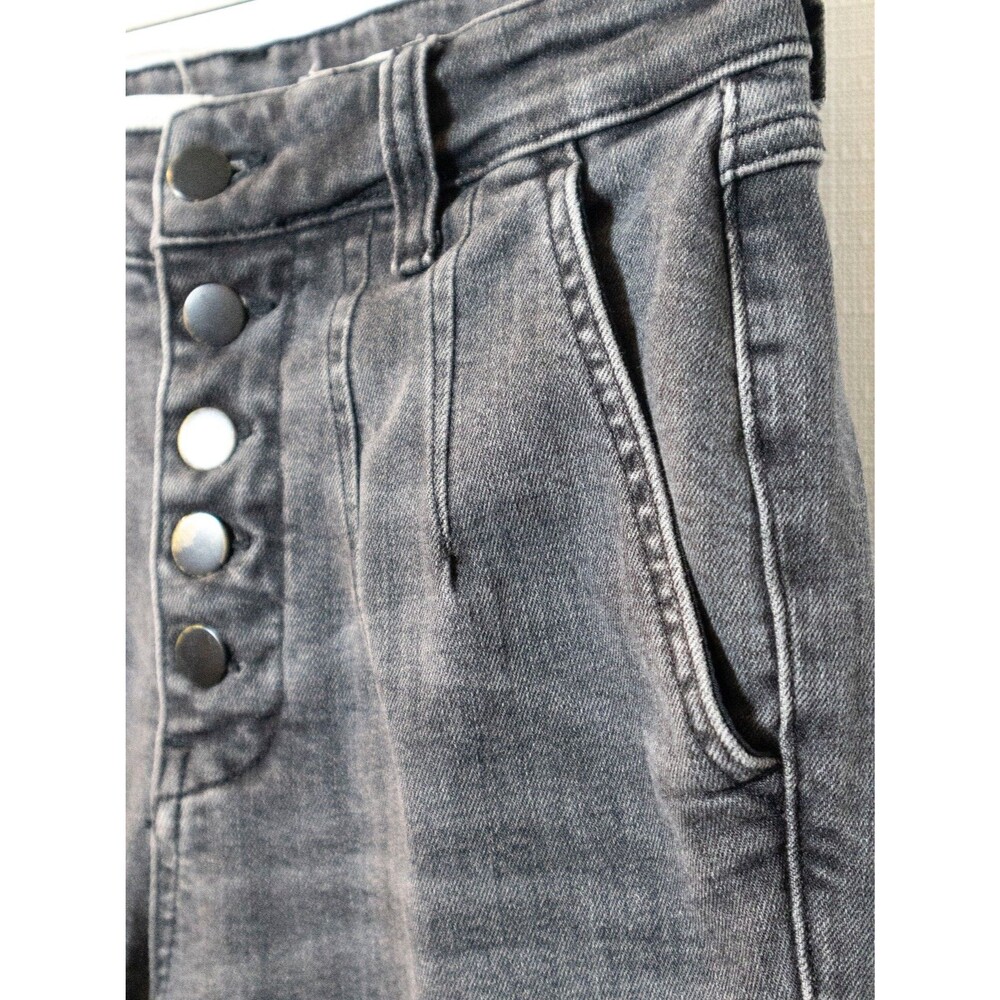 Pilcro Anthro High Rise Skinny Jeans Womens 27 Black Button Fly